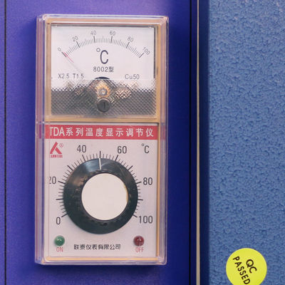 電気電熱実験室のサーモスタットの定温器はSheelの文書に電流を通した